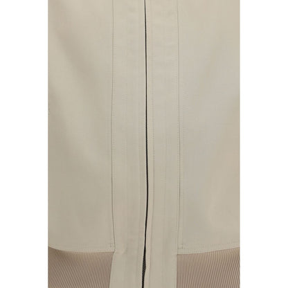 Bomber Jacket by Gucci for women in cotton & silk beige features a city-ready silhouette, detailed with pockets and a city-ready .