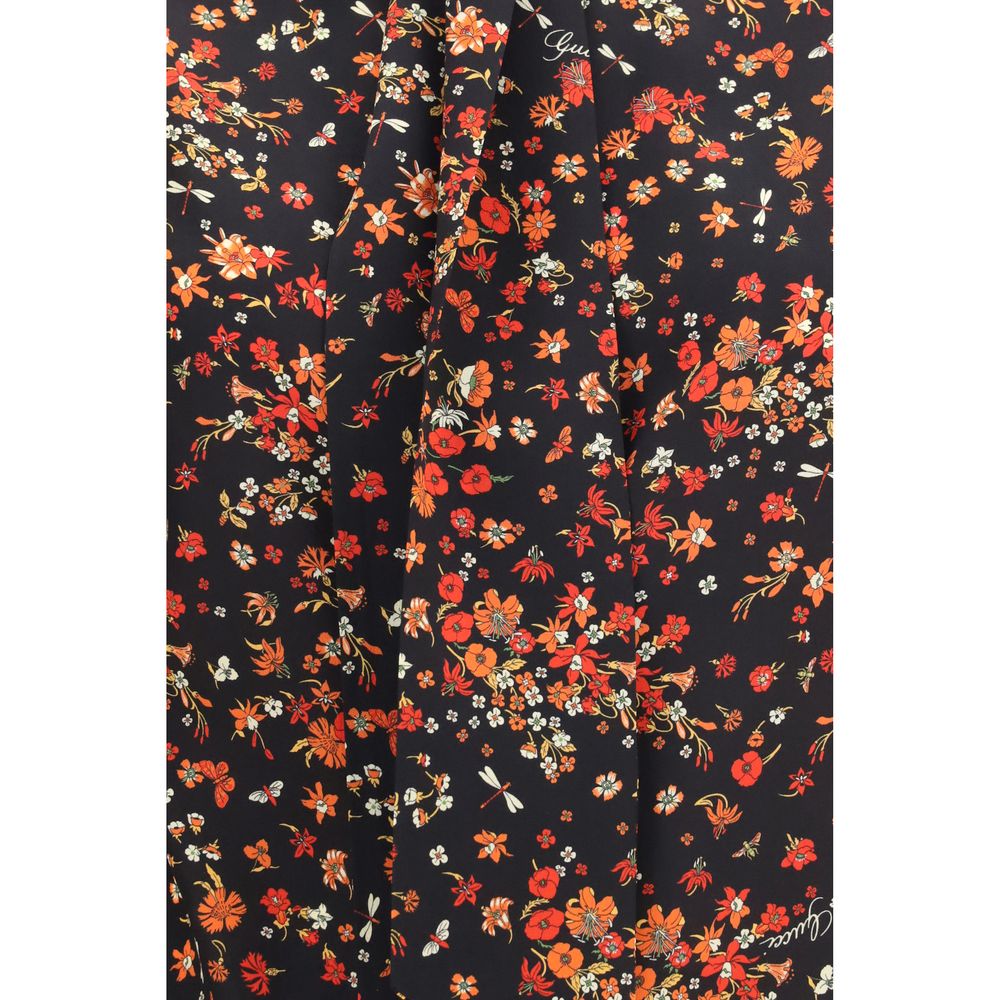 Shirt by Gucci for women in silk black, multicolor, red, patterned, floral & print features an polished silhouette, showcasing a sophisticated and detail for a truly polished finish.