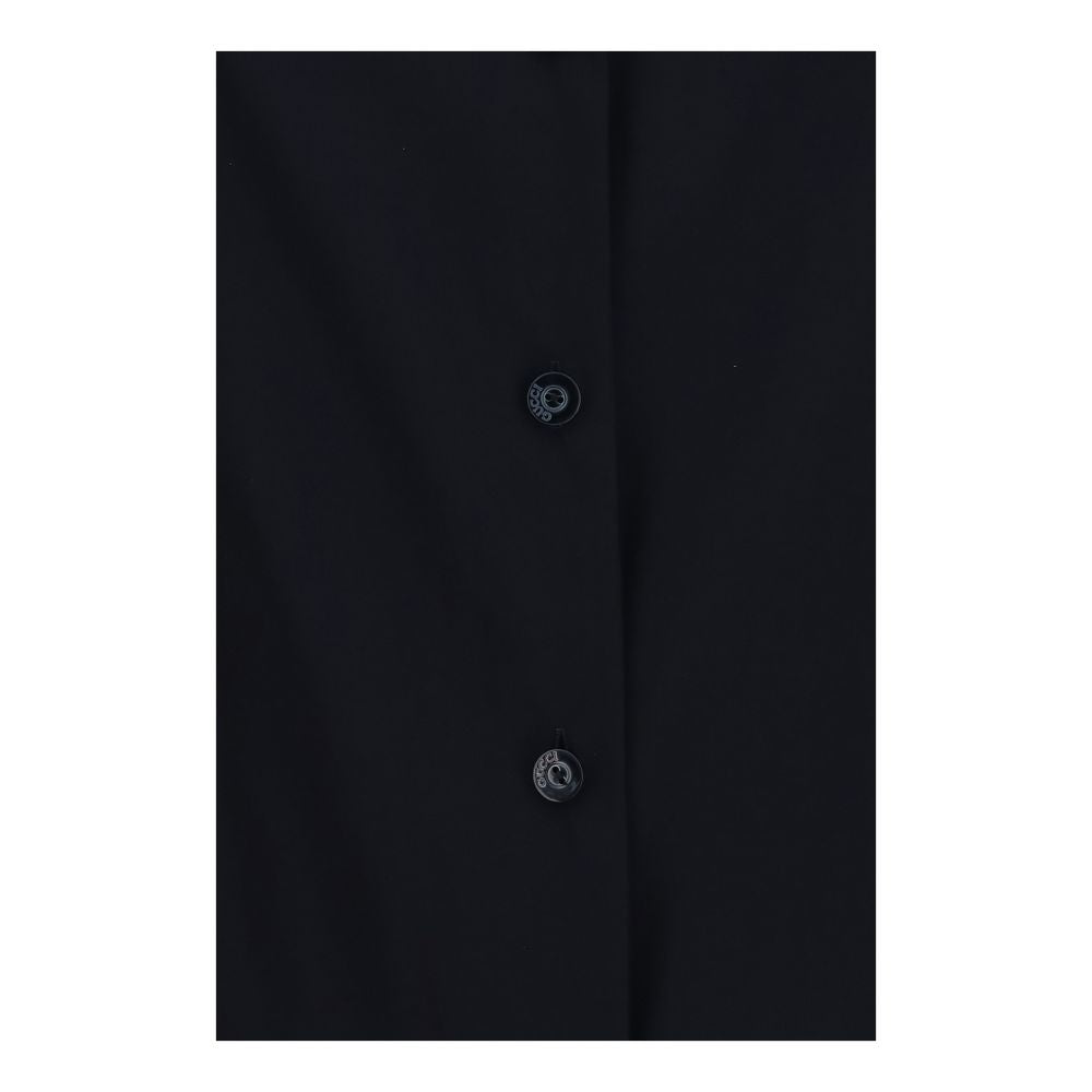 Dress Shirt by Gucci for women in silk chiffon black features an polished silhouette, showcasing a sophisticated and detail for a truly polished finish.