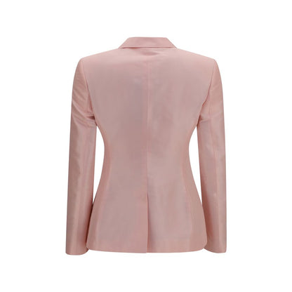 Jacket by Gucci for women in silk multicolor & pink features an utilitarian silhouette with a refined , showcasing sophisticated pockets for an utilitarian aesthetic.