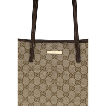 Large Tote Handbag by Gucci for women in leather beige features a exquisite silhouette, showcasing a secure snap & button and exquisite with versatile for a exquisite finish.