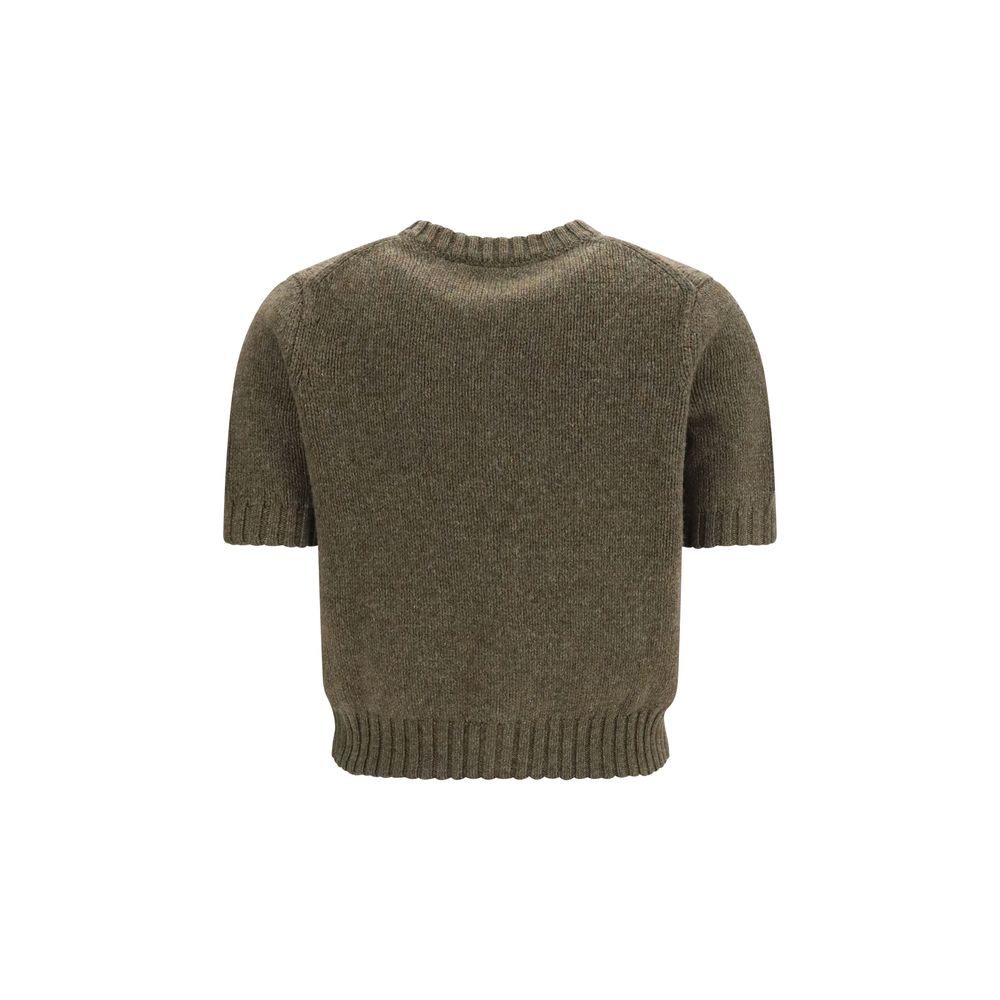 Cardigan by Khaite for women in cashmere & capra leather bicolour features an impeccable silhouette, showcasing a sophisticated and detail for a truly impeccable finish.