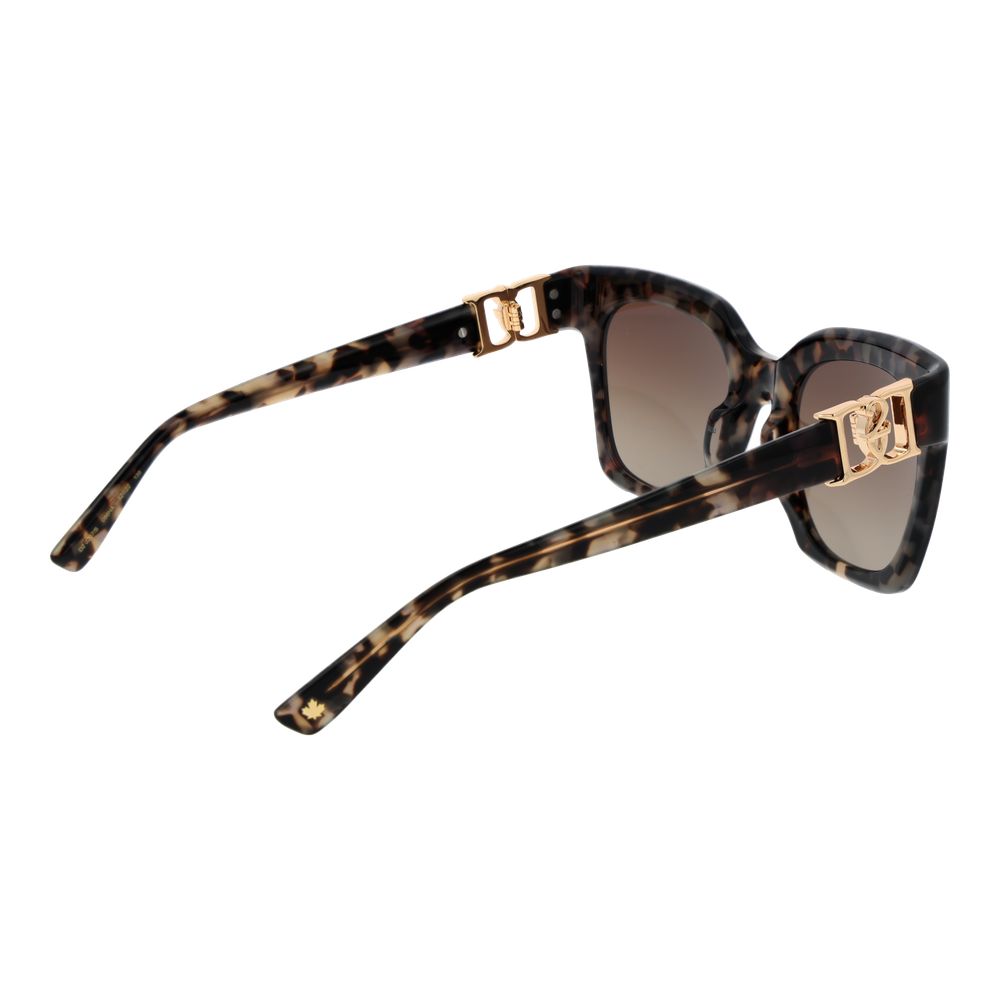 Sunglasses by Dsquared² for women in multicolor & red features a sumptuous silhouette, showcasing a sumptuous full-rim cat-eye frame design in multicolor coloured frame with high-performance gradient category-3-dark-tint lens.