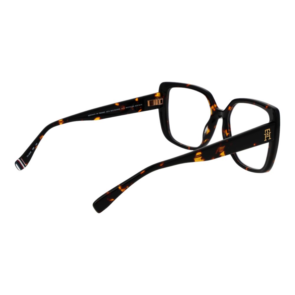 Eyeglasses Frames by Tommy Hilfiger for women in and brown showcases an refined full-frame frame design featuring a sophisticated brown coloured frame for an refined and refined aesthetic.