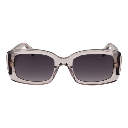 Sunglasses by Tommy Hilfiger for women in acetate pink features an lustrous rectangle full-rim frame design with rose coloured frame detailing and gradient category-3-dark-tint lens for a lustrous aesthetic.