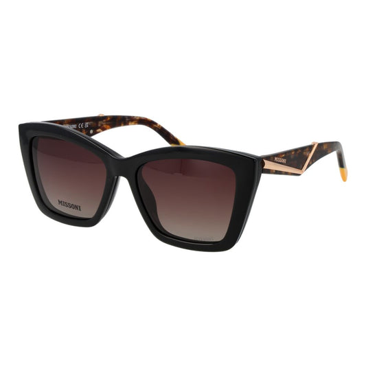 Eyeglasses Frames by Missoni for women in polyamide black showcases a refined full-frame frame design with a refined black coloured frame finish for a refined and sophisticated look.