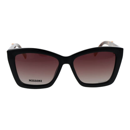 Eyeglasses Frames by Missoni for women in polyamide black features an refined silhouette, showcasing a sophisticated black coloured frame and refined full-frame frame design for a refined look.