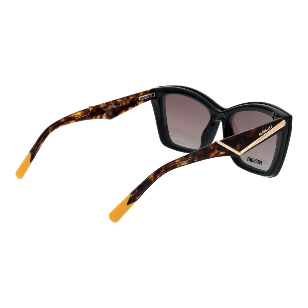 Eyeglasses Frames by Missoni for women in polyamide black features an refined silhouette, showcasing the refined black coloured frame and sophisticated full-frame frame design.