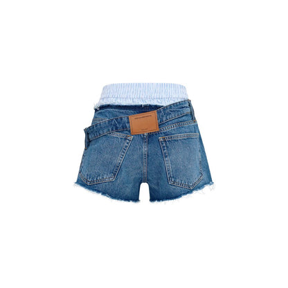Denim Shorts by Alexander Wang for women in denim cotton blue features an magnificent silhouette, showcasing a magnificent regular-fit with a short and low mid rise for a premium, sophisticated aesthetic.