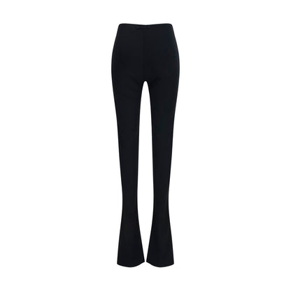 Trousers by Gucci for women in viscose black presents a perennial silhouette, meticulously tailored with a flared & regular-fit cut, long finish, and an elegant .