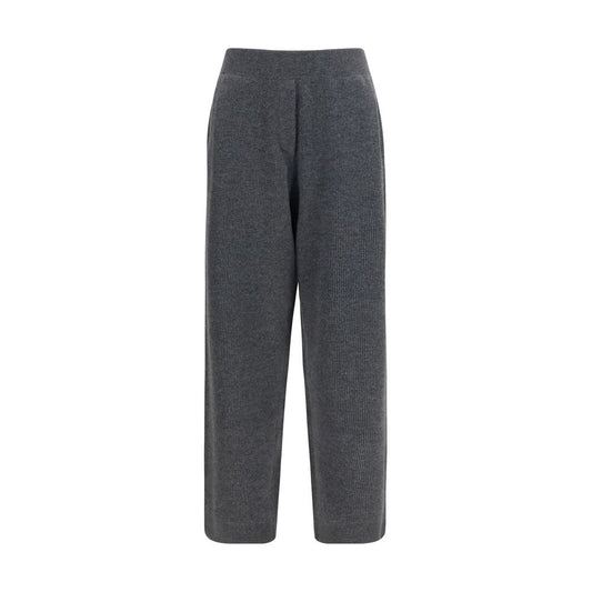 Casual Pants by Brunello Cucinelli for women in cashmere gray features an sartorial straight, regular-fit & wide and long with a cut for a sartorial finish.