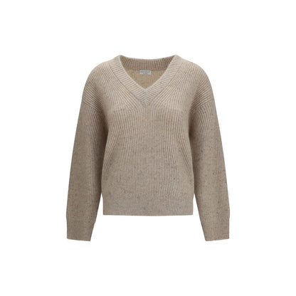 Brunello Cucinelli Beige Cashmere Sweatshirt