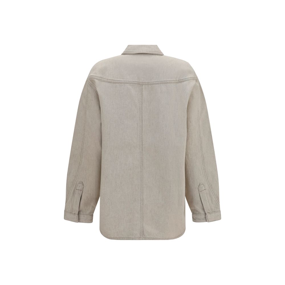 Shirt by Jacquemus for women in denim cotton & hemp beige, featuring a nuanced and nuanced for a sophisticated finish.