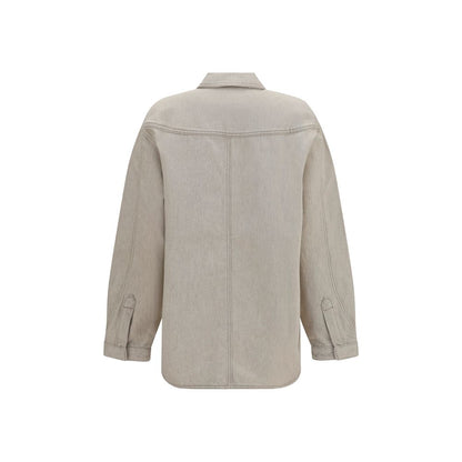 Shirt by Jacquemus for women in denim cotton & hemp beige, featuring a nuanced and nuanced for a sophisticated finish.