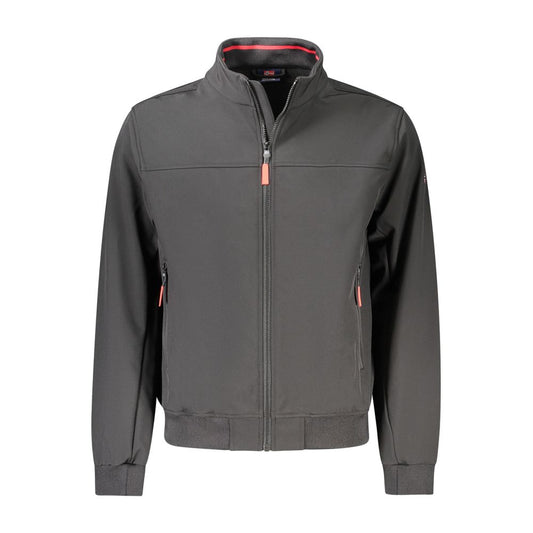 Norway 1963 Explorer Men's Softshell Fleeced Stretch Polyester Windbreaker Jacket - Black