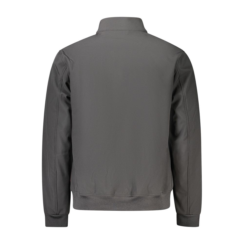 Norway 1963 Explorer Men's Softshell Fleeced Stretch Polyester Windbreaker Jacket - Black