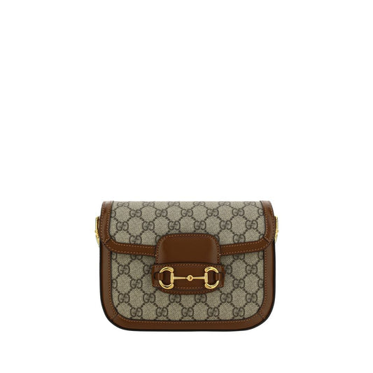 Mini 2-in-1 Shoulder & Crossbody Flap Clutch Handbag by Gucci for women in polyester polyethylene polyethylene & cotton brown, patterned, signature & striped presents a ornamental silhouette, showcasing a secure flap, ample , and versatile crossbody-strap, shoulder-strap & adjustable-strap for a ornamental finish.