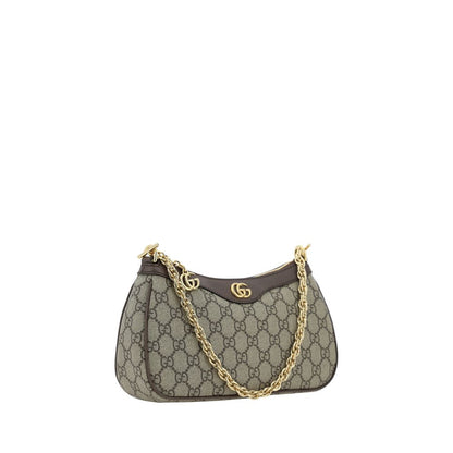 Shoulder Bag by Gucci for women in polyester polyurethane leather & cotton brown, gold & patterned presents a versatile silhouette, showcasing a secure and versatile with versatile shoulder-strap & adjustable-strap for a sophisticated look.