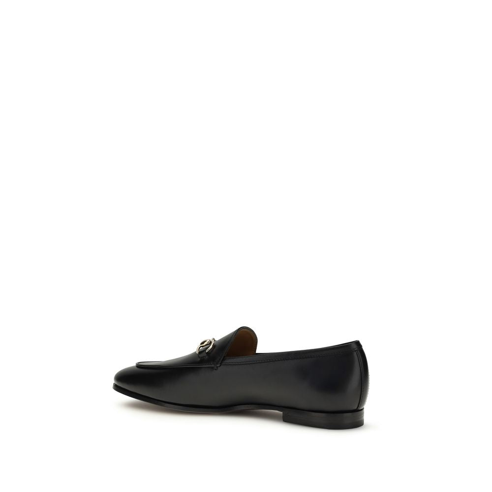 Flat Loafer Slip-On Shoes by Gucci for women in bos taurus calf leather black & gold features an ergonomic silhouette, perfectly showcasing Horsebit Women's Bos Taurus Calf Leather Flat Loafer Slip-On Shoes with its distinct flat and elegant .