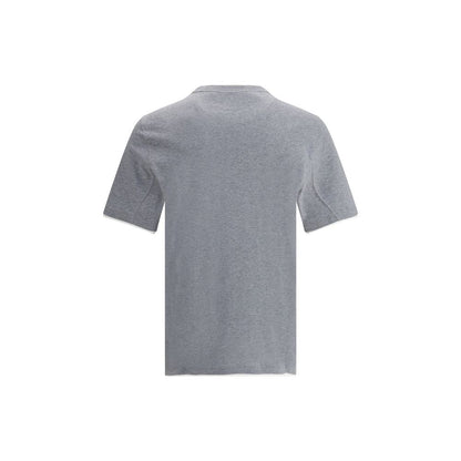 T-Shirt by Brunello Cucinelli for men in cotton gray & patterned showcases a unassuming silhouette, artfully detailed with a refined and unassuming for a sophisticated, contemporary look.