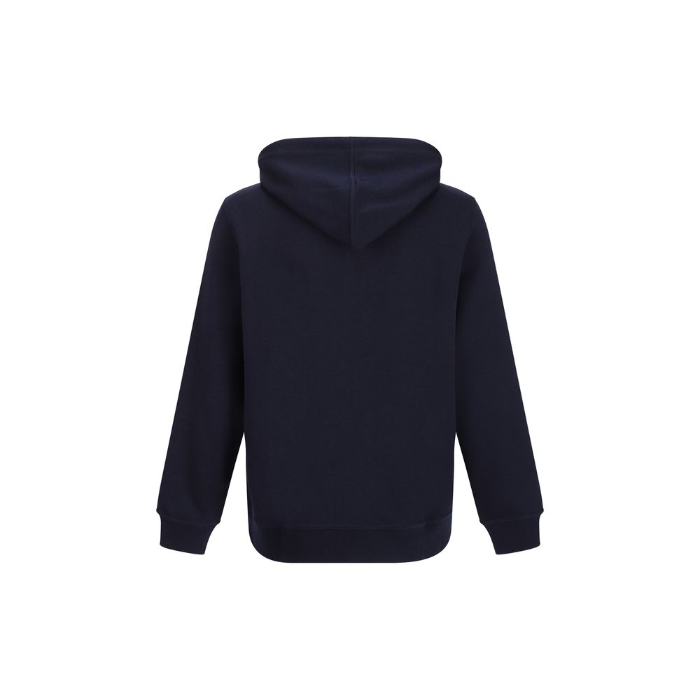 Sweatshirt Hoodie by Brunello Cucinelli for men in polyamide silk cotton & capra leather blue features a edgy silhouette, detailed with a edgy hooded neckline and for a refined finish.
