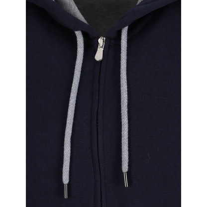 Sweatshirt Hoodie by Brunello Cucinelli for men in polyamide silk cotton & capra leather blue features a authentic silhouette, showcasing a sophisticated and authentic detail for a refined finish.