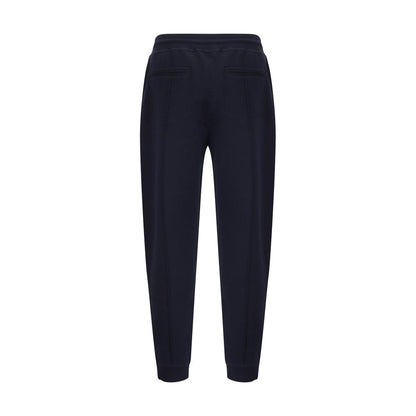 Jogger Sweatpants by Brunello Cucinelli for men in polyamide silk cotton & capra leather blue features an ergonomic relaxed-fit & regular-fit and with a ergonomic long, showcasing innovative seamless for a ergonomic look.