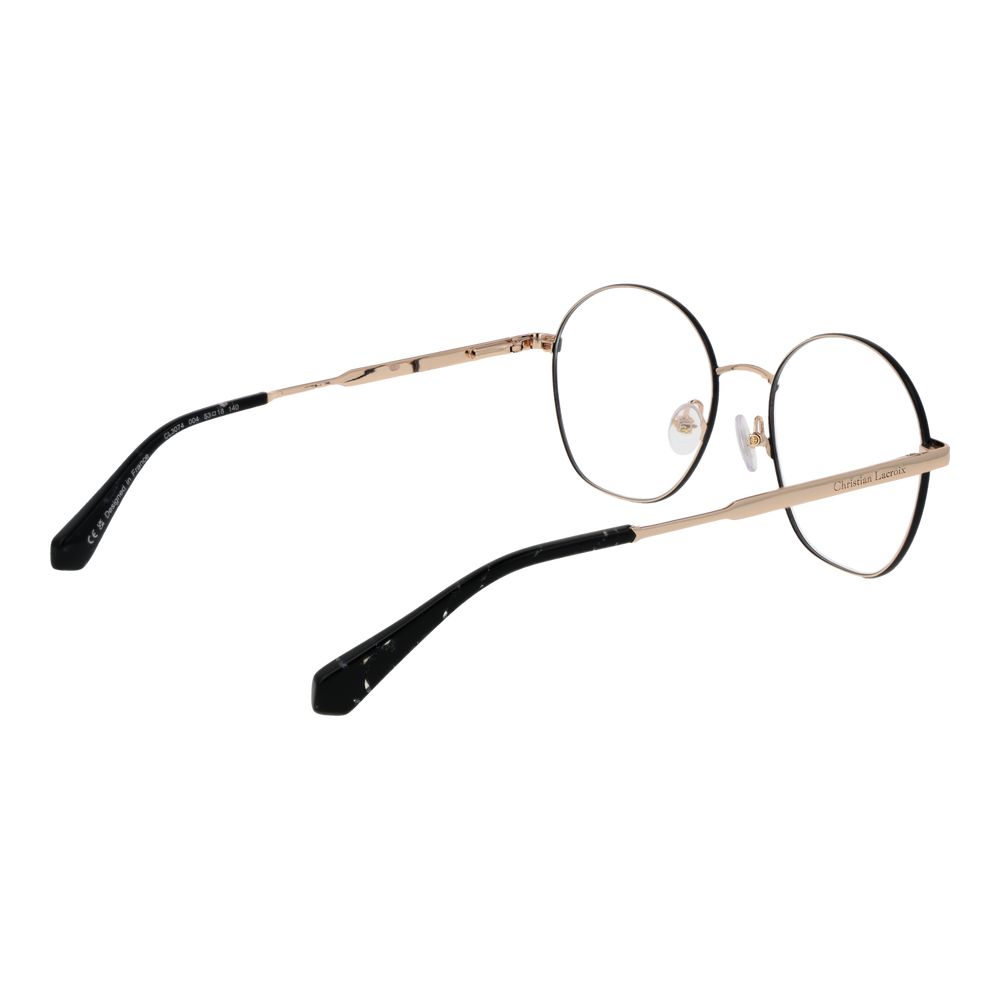 Eyeglasses Frames by Christian Lacroix for women in stainless steel and beige showcases a refined silhouette, detailed with a beige coloured frame finish and a sophisticated full-frame frame design.