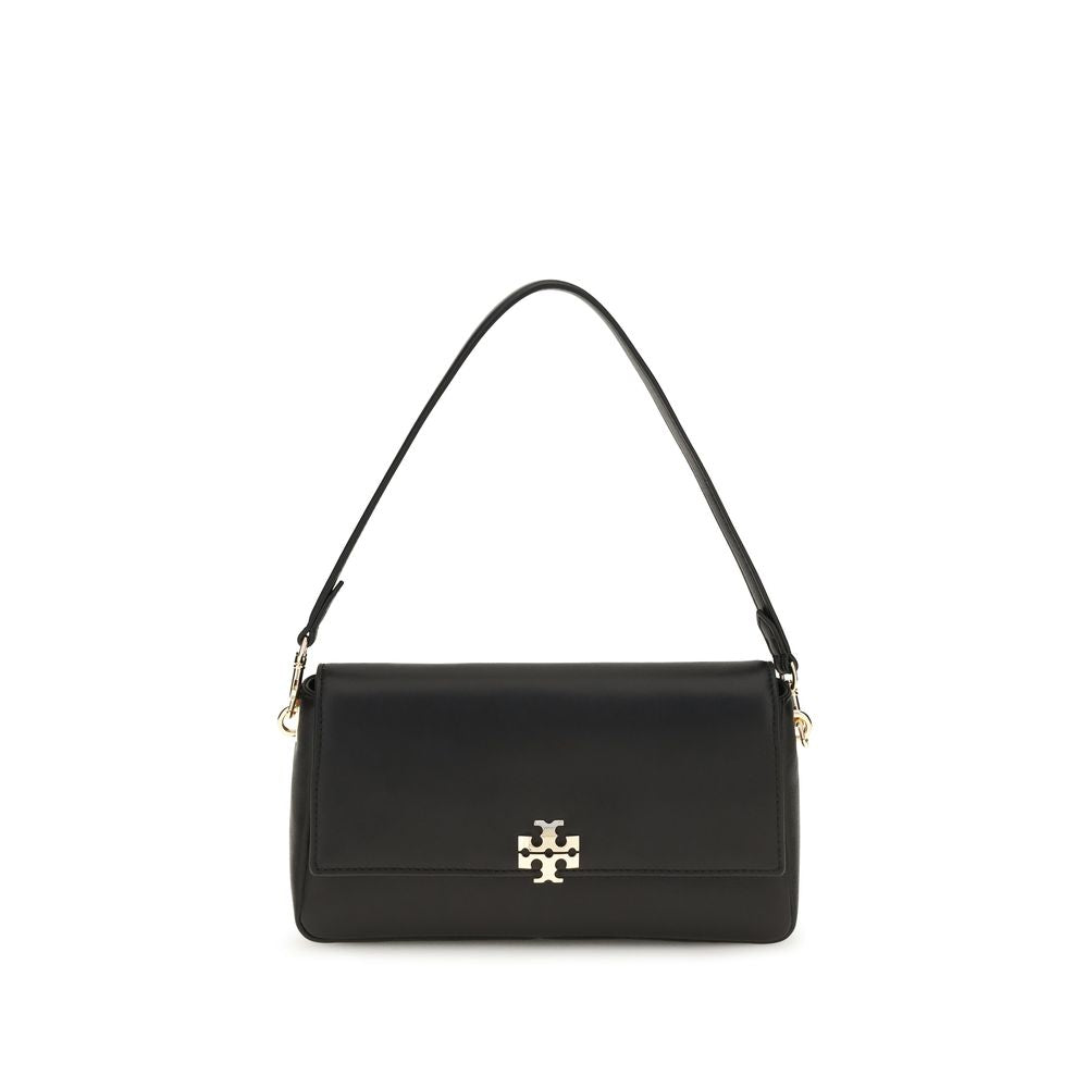 Small 2-in-1 Shoulder & Crossbody Bag by Tory Burch for women in bos taurus calf leather black features a effortless sophistication silhouette, secured by a zipper & magnetic with ample and versatile crossbody-strap & shoulder-strap for a effortless sophistication finish.
