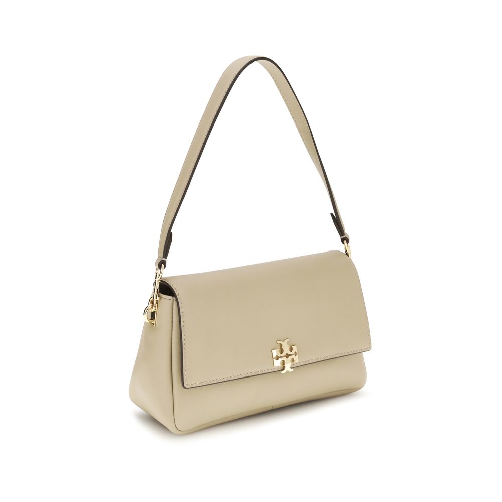 Small Shoulder Bag by Tory Burch for women in bos taurus calf leather beige & signature features a effortless chic silhouette with a secure zipper & magnetic, ample , and versatile shoulder-strap for a effortless chic finish.