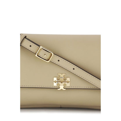 Small Shoulder Bag by Tory Burch for women in bos taurus calf leather beige & signature features a enviable silhouette, showcasing a secure zipper & magnetic, ample , and enviable shoulder-strap for a enviable finish.