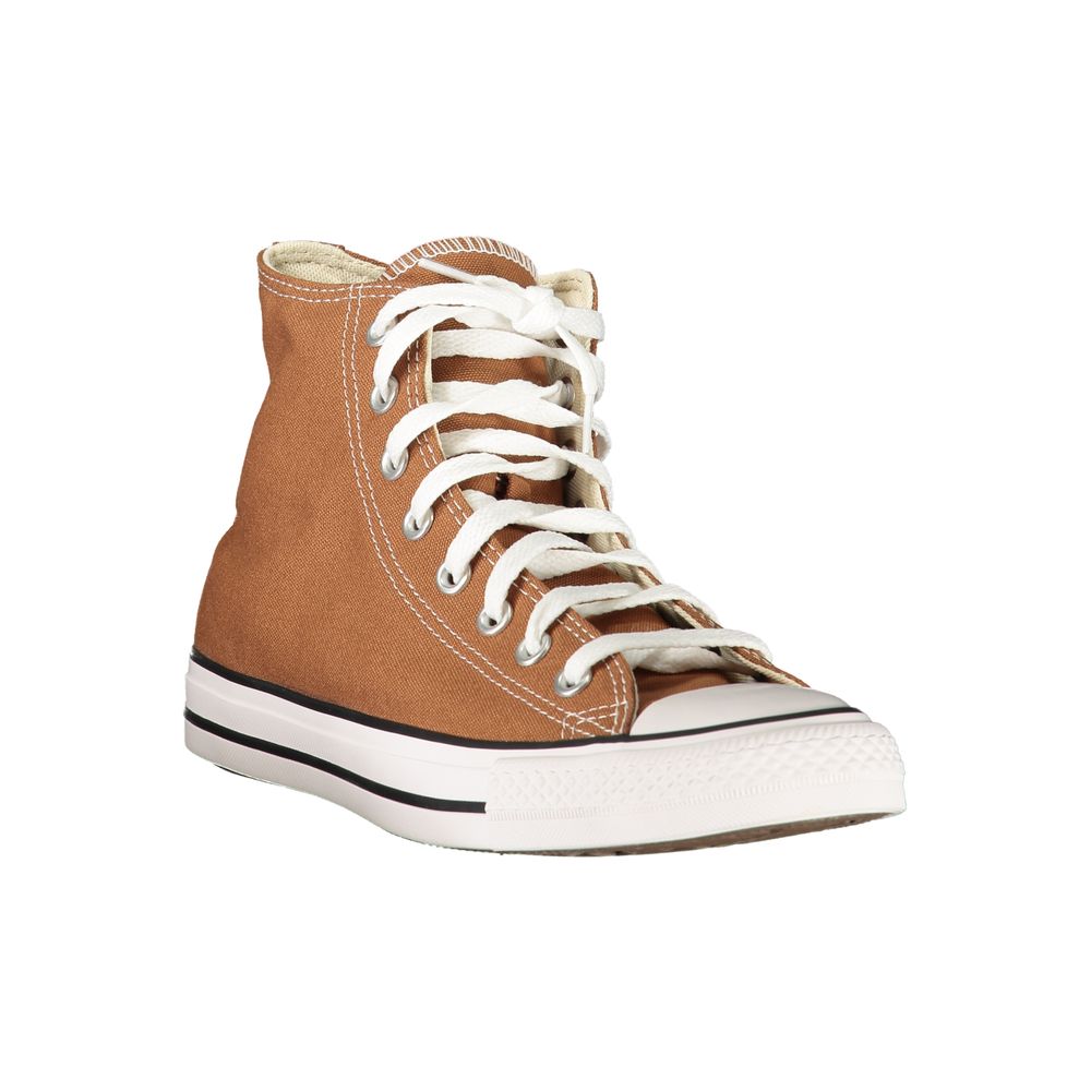 Athletic Sneakers by Converse for women in polyester & polyurethane brown & signature presents a sleek silhouette, perfectly capturing the high-top style essence of Women's High-Top Polyester & Polyurethane Athletic Sneakers with its sleek design and premium finish.