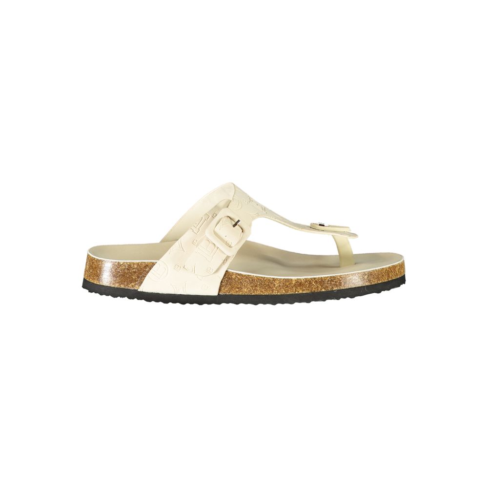 Flip-Flop Sandals by Laura Biagiotti for women in polyurethane white features an architectural design from the Women's Polyurethane Flip-Flop Sandals collection, defined by a architectural and for a architectural finish.