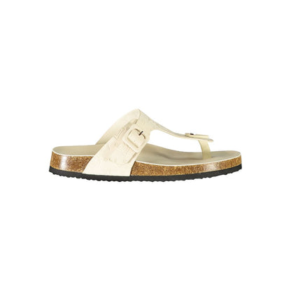 Flip-Flop Sandals by Laura Biagiotti for women in polyurethane white features an architectural design from the Women's Polyurethane Flip-Flop Sandals collection, defined by a architectural and for a architectural finish.