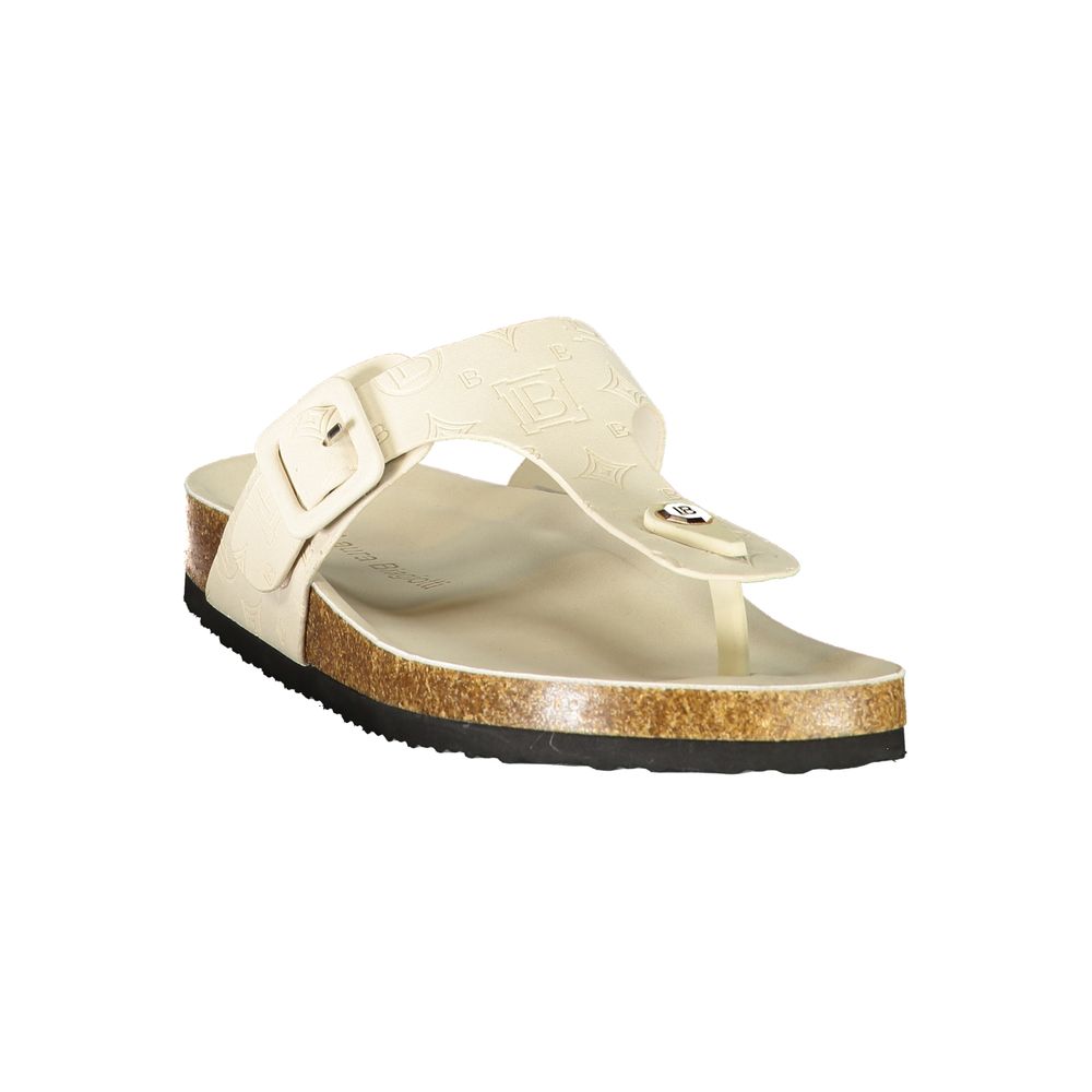 Flip-Flop Sandals by Laura Biagiotti for women in polyurethane white features an statuesque silhouette from the Women's Polyurethane Flip-Flop Sandals collection, showcasing a statuesque and elegant .