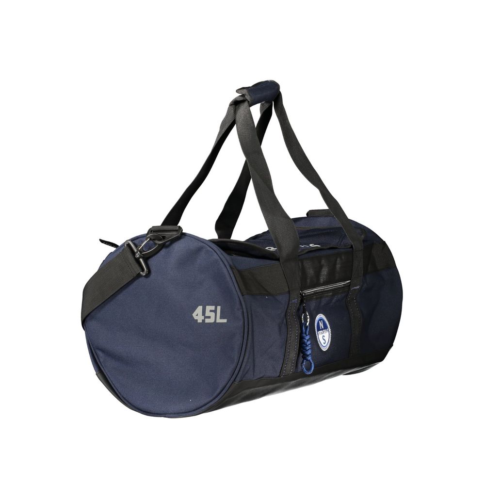 Handbag by North Sails for unisex in polyester blue, signature & print presents a ornamental silhouette, showcasing a secure zipper, ample external-pockets & internal-pockets, and versatile shoulder-strap, handle & adjustable-strap for a ornamental finish.