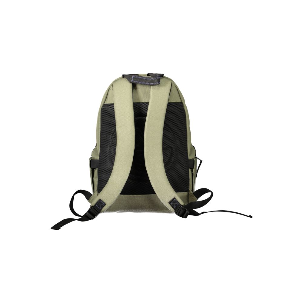 Backpack by North Sails for men in polyester green & print showcases an architectural Polyester Backpack design, featuring a secure zipper, ample external-pockets & laptop-compartment, and architectural handle, backpack-strap & adjustable-strap for a sophisticated look.
