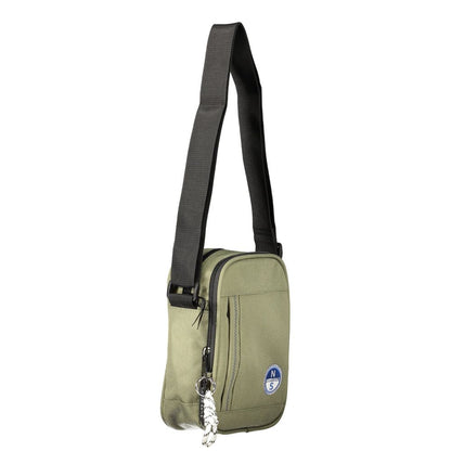2-in-1 Shoulder & Crossbody Bag by North Sails for men in polyester green features a statuesque silhouette, showcasing a secure zipper and statuesque built-in-compartments & external-pockets with versatile crossbody-strap, shoulder-strap & adjustable-strap for a statuesque finish.