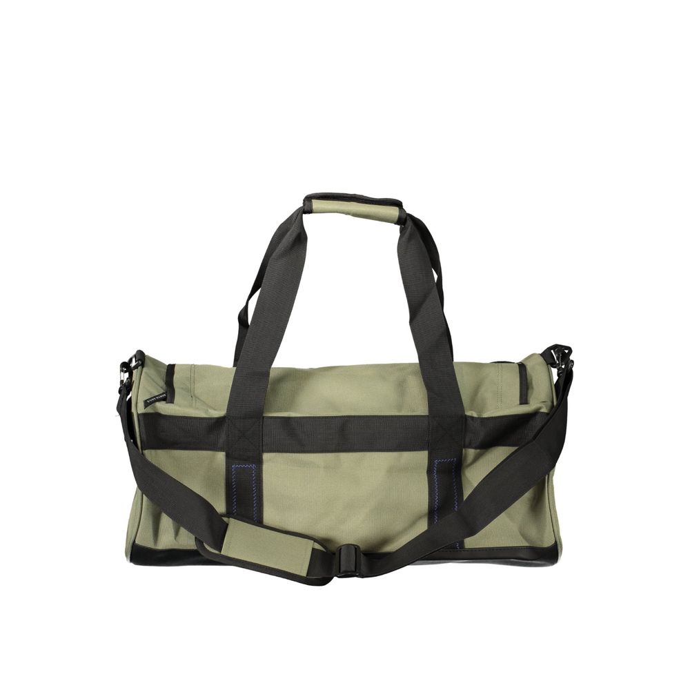 Travel Handbag by North Sails for unisex in polyester green & print features an refined silhouette, showcasing a secure zipper, ample external-pockets & internal-pockets, and versatile shoulder-strap, handle & adjustable-strap for a sophisticated refined aesthetic.