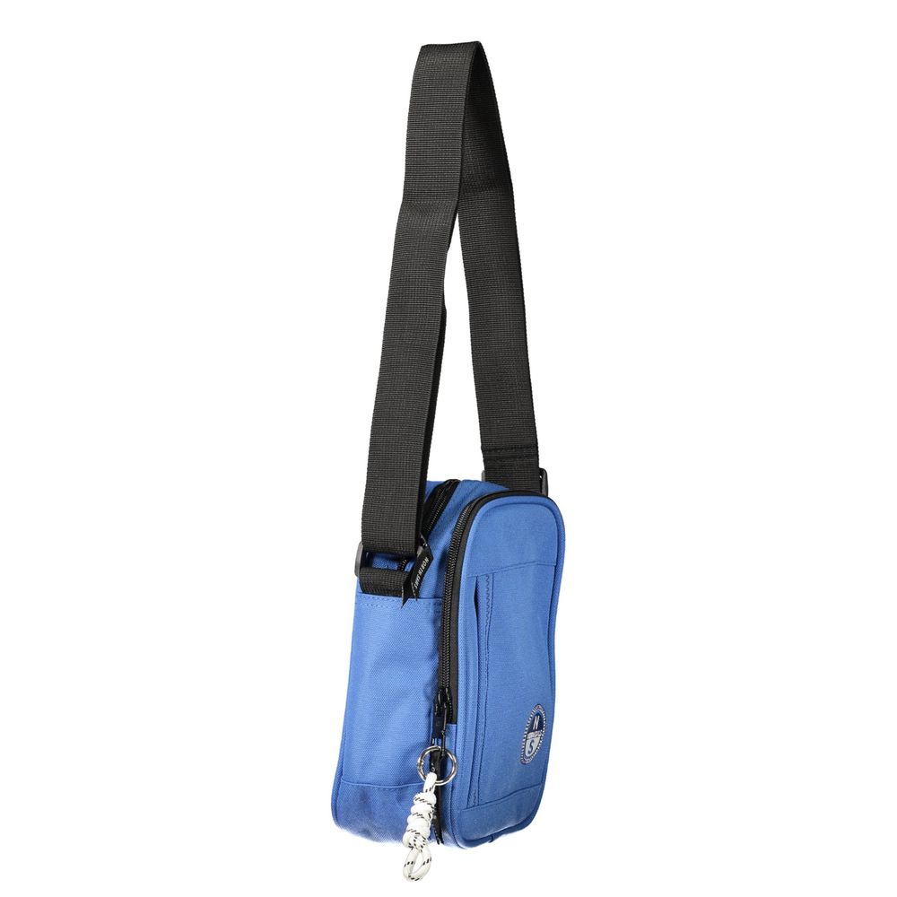 2-in-1 Shoulder & Crossbody Bag by North Sails for men in polyester blue features a statuesque silhouette, showcasing a secure zipper and statuesque built-in-compartments & external-pockets with versatile crossbody-strap, shoulder-strap & adjustable-strap for a statuesque finish.