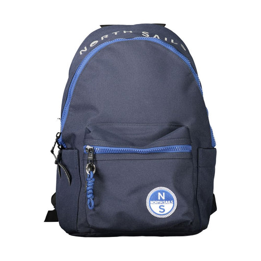 Backpack by North Sails for men in polyester blue & print features an stately silhouette from the Polyester Backpack range, with a secure zipper, ample external-pockets & laptop-compartment, and versatile handle, backpack-strap & adjustable-strap.