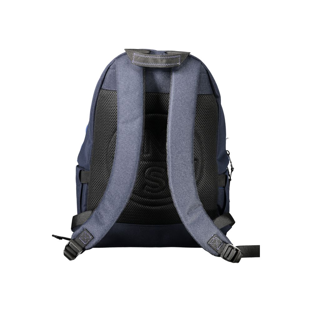 Backpack by North Sails for men in polyester blue & print presents a stately Polyester Backpack design, showcasing a secure zipper with ample external-pockets & laptop-compartment and versatile handle, backpack-strap & adjustable-strap for a stately finish.
