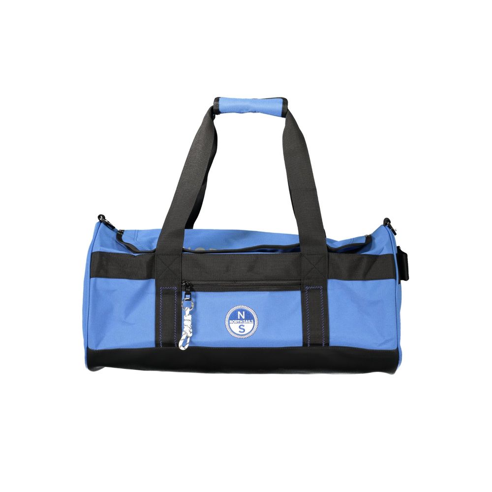 Handbag by North Sails for unisex in polyester blue & print features a ornamental silhouette, showcasing a secure zipper, ample external-pockets & internal-pockets, and ornamental shoulder-strap, adjustable-strap & handle for a sophisticated look.