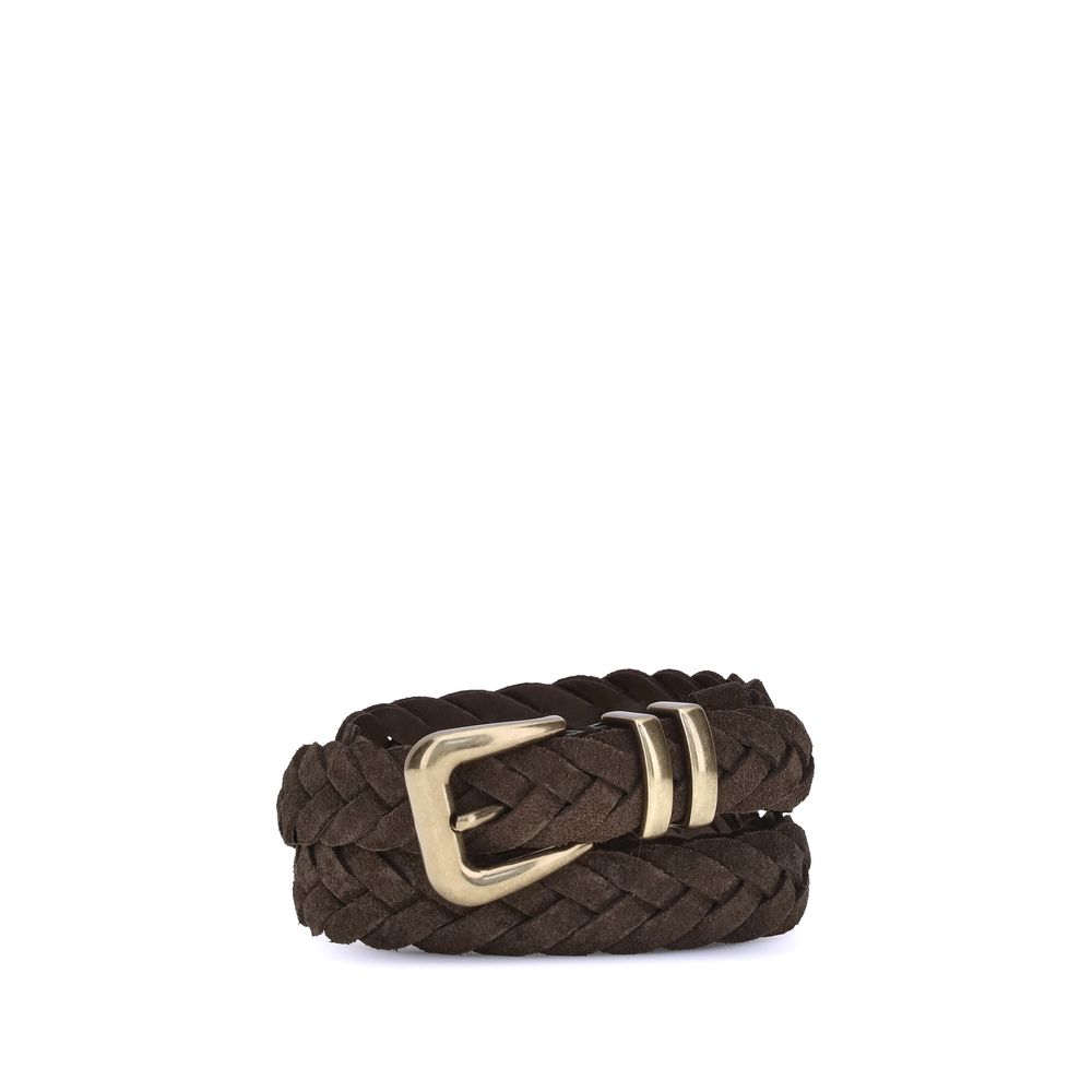 Belt by Brunello Cucinelli for men in bos taurus calf leather brown features an artisanal silhouette, showcasing the artisanal craftsmanship of the Bos Taurus Calf Leather Belt collection for a artisanal finish.