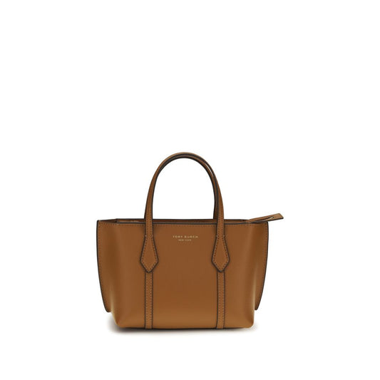 Mini Tote Shoulder Bag by Tory Burch for women in bos taurus calf leather brown features a enviable silhouette, showcasing a secure zipper, ample , and enviable shoulder-strap & handle for a enviable finish.