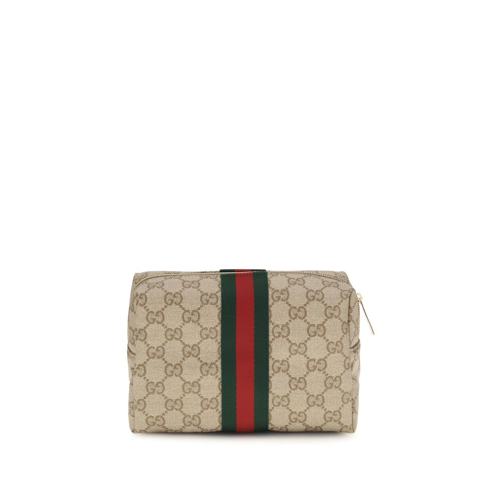Wallet by Gucci for women in fabric beige, brown, gold, sand, signature & striped showcases a discerning silhouette, artfully capturing the essence of Gg Fabric Wallet with its functional .