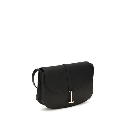Small Crossbody Flap Shoulder Bag by Tom Ford for women in bos taurus calf grained leather black, signature-print & print features an effortlessly chic silhouette with a secure flap & magnetic, ample , and versatile crossbody-strap, shoulder-strap & adjustable-strap for effortlessly chic everyday luxury.