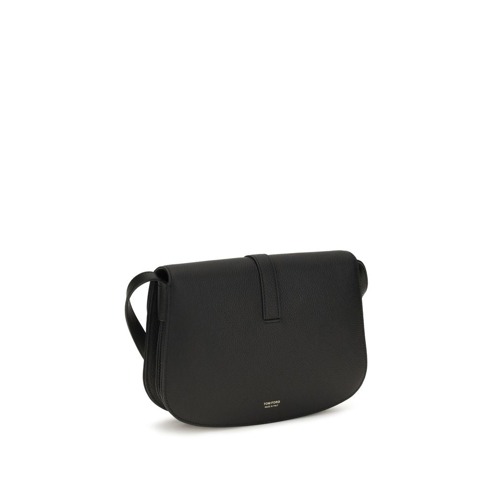 Small Crossbody Flap Shoulder Bag by Tom Ford for women in bos taurus calf grained leather black, signature-print & print features a enviable silhouette, showcasing a secure flap & magnetic, ample , and enviable crossbody-strap, shoulder-strap & adjustable-strap for a enviable finish.