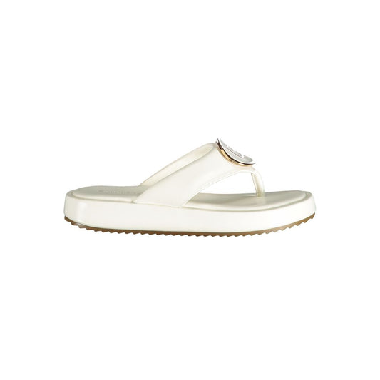 Flip-Flop Sandals by Laura Biagiotti for women in polyurethane white features an statuesque Women's Polyurethane Flip-Flop Sandals silhouette with a refined and elegant .