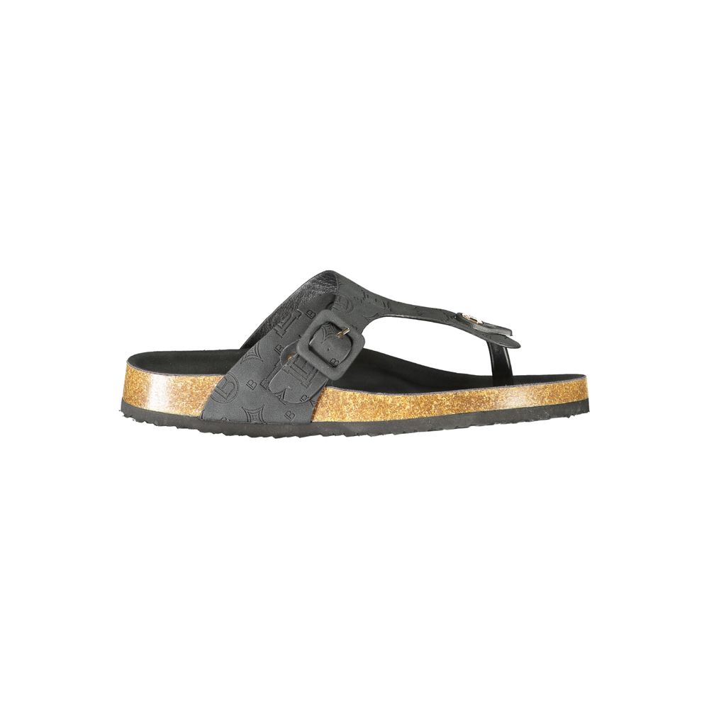 Flip-Flop Sandals by Laura Biagiotti for women in polyurethane black features an architectural design from the Women's Polyurethane Flip-Flop Sandals collection, defined by a architectural and for a architectural finish.